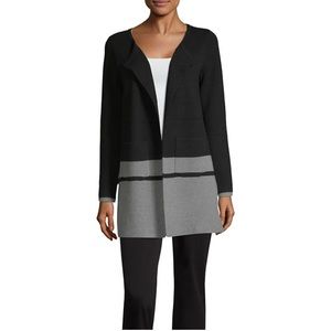 NWT Liz Claiborne Open Front Striped Cardigan